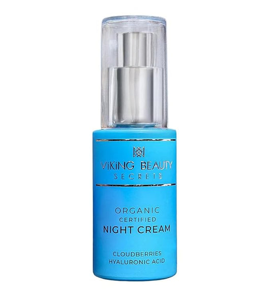 Night Cream - Anti Aging Night Face Cream with Nordic Antioxidant Berries - Hyaluronic Acid Night Cream Moisturizer for Face to Replenish Lost Moisture - 1 Fl Oz