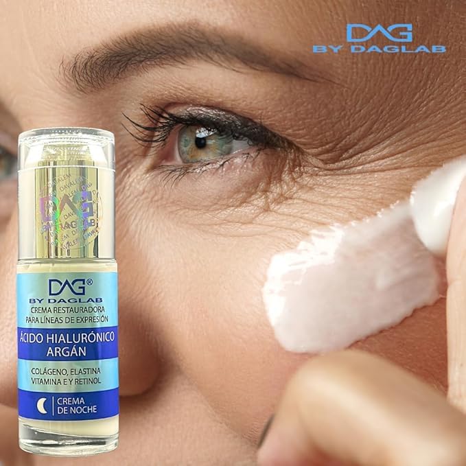 Night Cream (1.3 Fl Oz) - Restorative Cream for Expression Lines | Hyaluronic Acid, Argan, Collagen, Elastin, Vitamin E & Retinol | Cosmetic Use After Makeup Removal