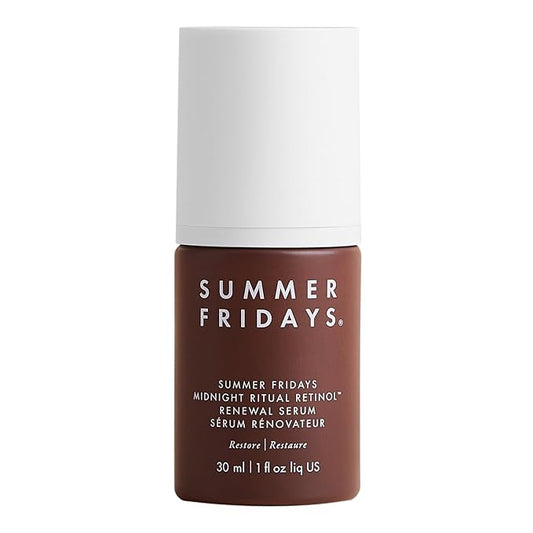 Summer Fridays Midnight Ritual Retinol Serum - Renewal Anti Aging Serum for Face, Fine Lines & Discoloration - Enriched with Jojoba Oil, Hyaluronic Acid & Niacinamide to Renew Skin's Appearance (1 oz)