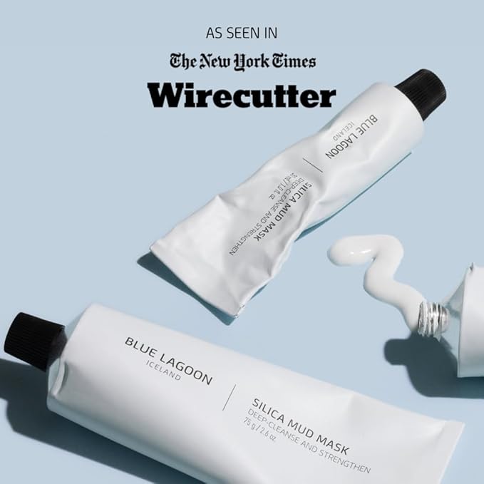 Blue Lagoon Silica Mud Mask, Purifying Facial Mask to Calm Redness & Soothe Skin, Even Complexion and Boost Radiance While Minimizing Oil, Pores and Breakouts, 2.5 oz