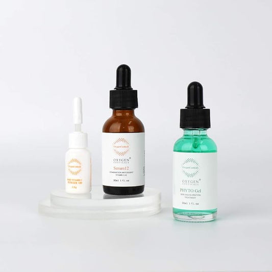 Korean Skin Care Beauty, Revitalizing & Anti Aging Treatment Perfect Pair Bundle - Phyto Gel 30ml + Serum 12 30ml / OxygenCeuticals