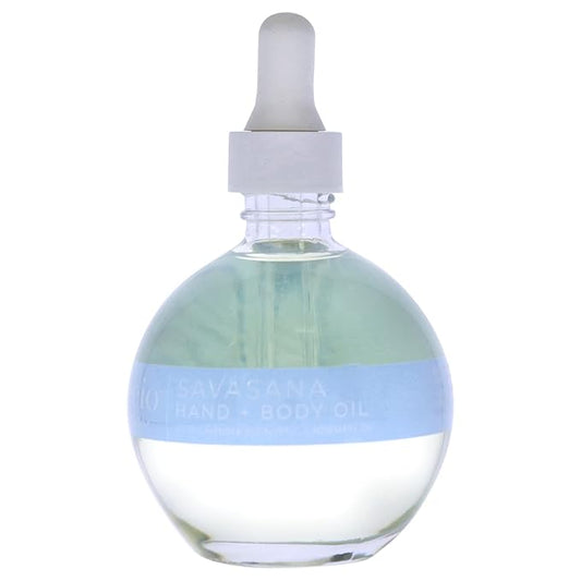Savasana Calming Hand and Body Oil - Intensely Moisturizing And Hydrating Blend - Made With Lavender, Eucalyptus, And Rosemary Oils - Soothe Your Mind And Nourish Your Body - 2.5 Oz