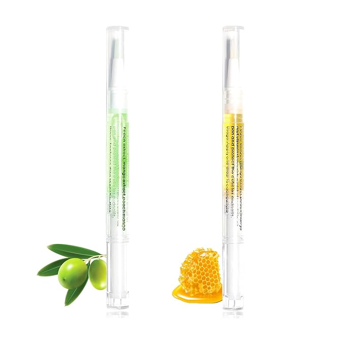 Nail Cuticle Oil (Olive Honey) Revitalize and Strengthen Your Nails with Finger Secret Premium Nail Nutrient Oils - The Ultimate Nail Care Solution with Unique Revitalizing and Complex Blend