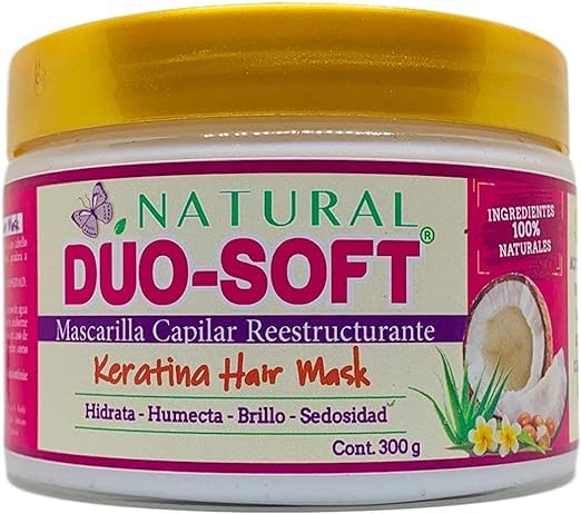 Mascarilla Capilar Reestructurante. Hidrata, humecta, brillo, sedosidad. Para cabello teñido.