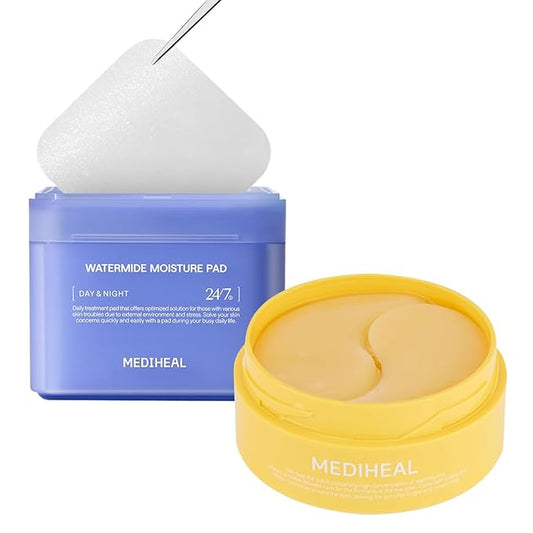 Mediheal Vita Collagen Under Eye Patches & Watermide Moisture Pad for Deep Moisturization