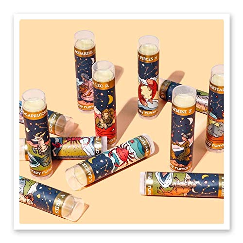 Crazy Rumors Cancer Zodiac All Natural, Plant Based Lip Balm to Moisturize and Nourish your Lips - Water Blend (Tropical Mango, Citrus Lemon, and Fragrant Berry)