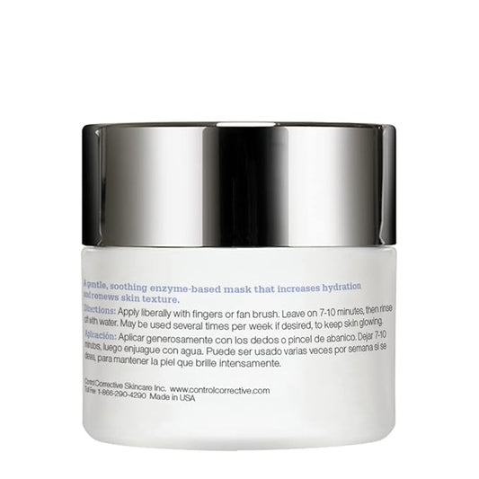CONTROL CORRECTIVE Sensitive Skin Enzyme Mask, 2 Oz - Increases Hydration And Renews Skin Texture, Papaya Enzyme Based, Creamy Clay Mask Lightly Exfoliates Softens, Calms & Hydrates At The Same Time