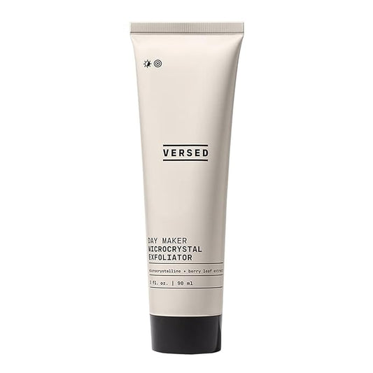 Versed Day Maker Microcrystal Exfoliating Cleanser - Creamy Facial Wash Helps Clear Dead Skin Cells - Microcrystalline, Biodegradable Alternative to Microbeads - Vegan (3 fl oz)