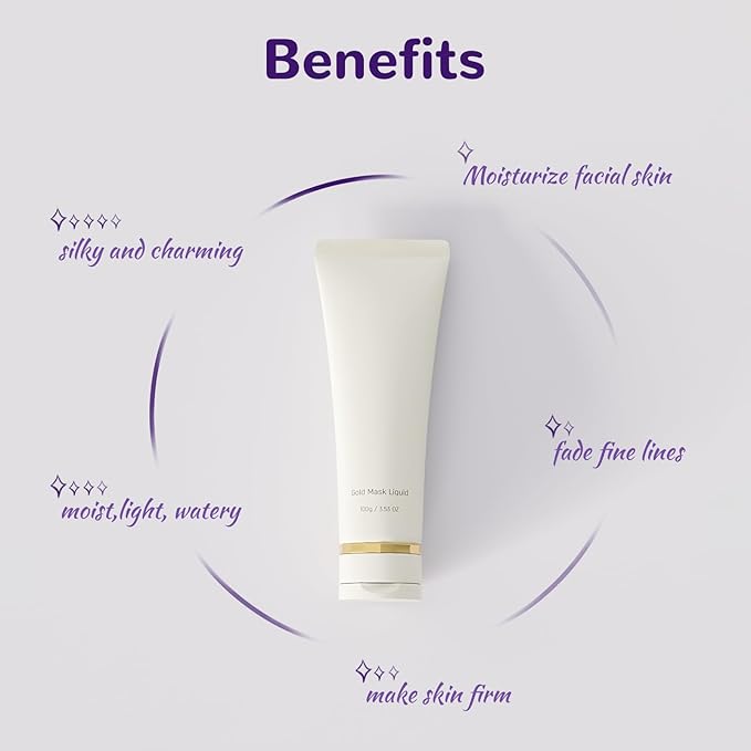 Watflow Nourishing Gold Face Mask Liquid, Skincare for Deep Hydration & Glow-Arbutin,Portulaca oleracea, Aloe vera,Turmeric-Instant Face Lift Cream(100g/3.53oz)