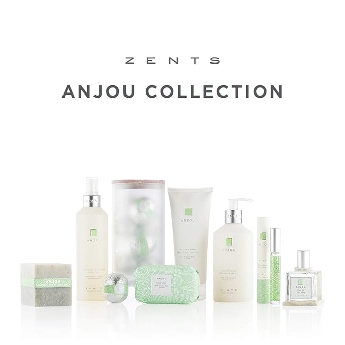 Zents Concreta Firming Repair Balm & Solid Parfum (Anjou Fragrance) | Moisturizing Shea Butter & Coconut Oil for Skin | 1.25 fl oz