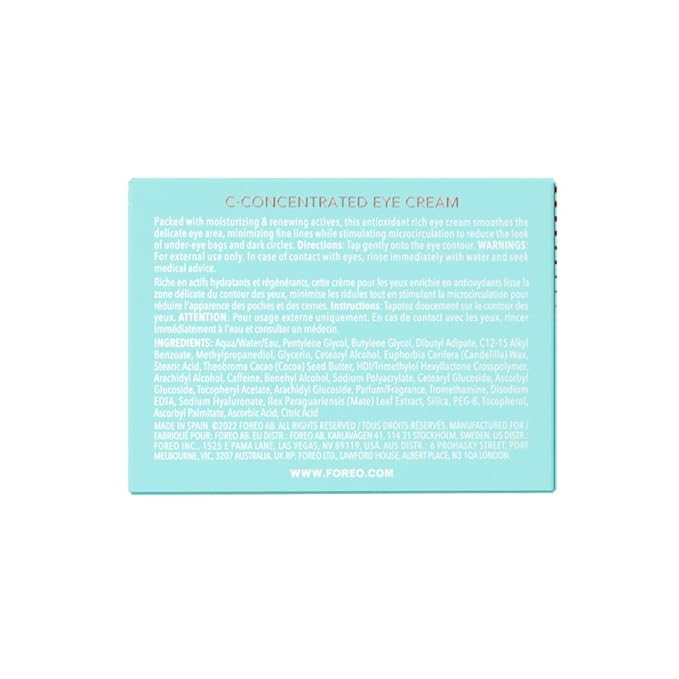 FOREO Hydrate & Brighten UFO 3 LED Set - Face Mask Skincare Device + 14 UFO Activated Masks + IRIS C-Concentrated Brightening Eye Cream, 0.5 Oz - Face Moisturiser