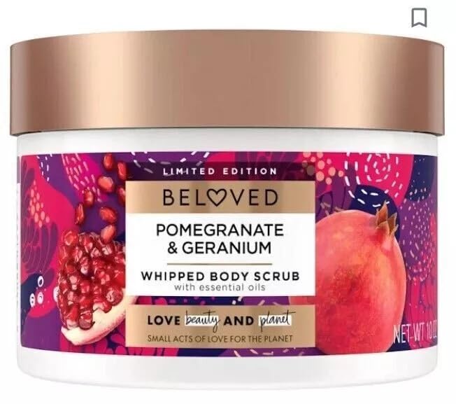 Love Beauty and Planet Pomegranate and Geranium Whipped Body Scrub, 10 Fl Oz (Pack of 1)