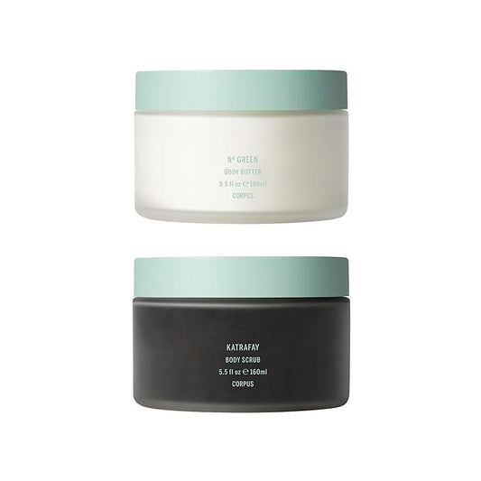 Corpus - Nº Green Body Butter + Katrafay Body Scrub BUNDLE | Vegan, Cruelty-Free, Non-Toxic, Made In The USA