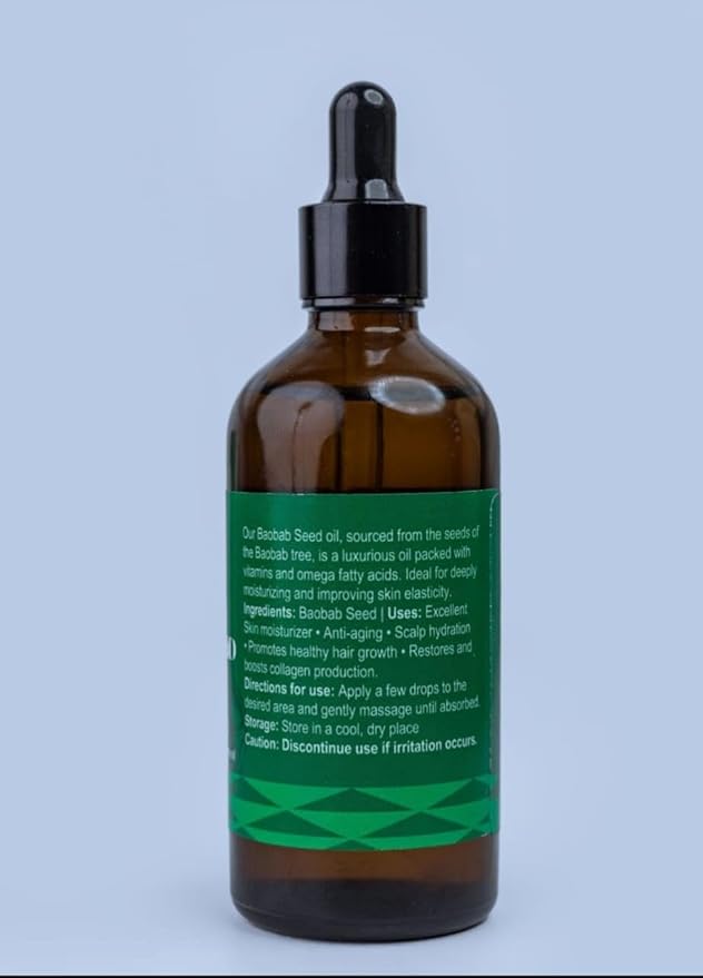 Minssap Ventures 3.4 fl oz Natural and Pure, Cold-Pressed Baobab Oil