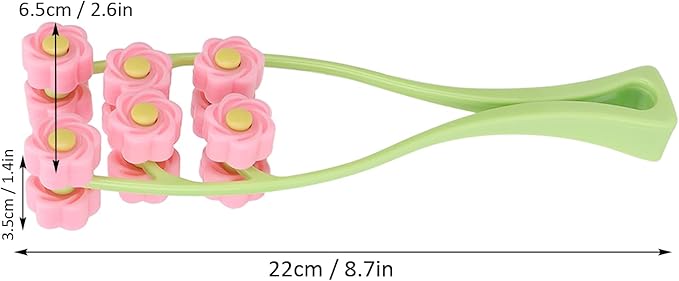 Face Massager Roller, Flower Design V Shaped Face Massager Melon Seed Face Massager for Arms for Face Pink