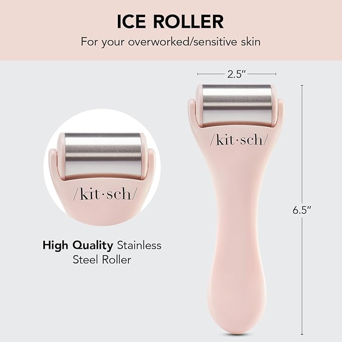 Kitsch Ice Roller for Face - Stainless Steel Ice Face Rollers for Women - Soothes Facial Puffiness, Sore Muscles, and Headaches | Self Care Gifts for Women - Terracotta
