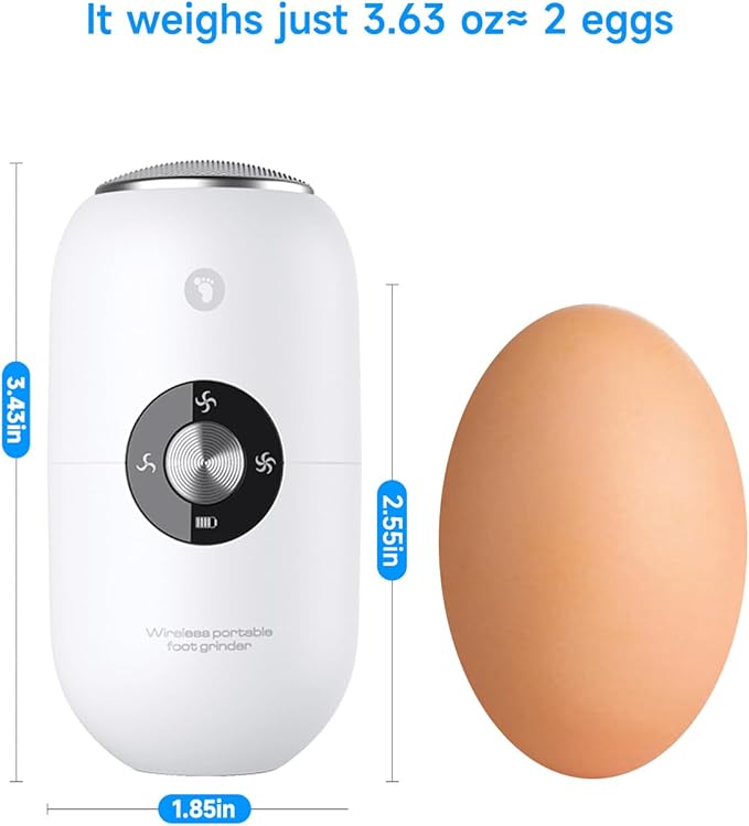 Electric Foot Callus Removers Rechargeable,Portable Electronic Foot Filer, Electric Callus Remover Kit,Professional Pedi Feet Care Perfect for Dead,Hard Cracked Dry Skin Ideal Gift(2 Grinding Heads)