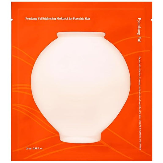 Pyunkang Yul Radiance Vita Facial Mask Pack, Blemish Care with Pure Vitamin C, Improves Skin Firmness and Radiance, Adherence Gel Sheet, Vegan, Zero Irritation, Korean Skincare (10pcs)