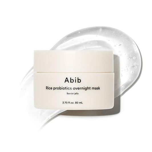 Abib Rice Probiotics Overnight Mask Barrier Jelly 2.7 fl oz I Moisturizer for Slugging Intensive Hydrating Nourishing Face Sleep Sleeping Mask for Korean Skin Care jelly eye cream clay mask glass skin