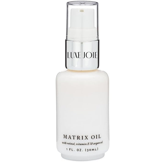 LuxeJoie Matrix Oil, Face Oil for Clear Skin, Hydrating Formula, 1 Fluid Ounce, Glass Bottle