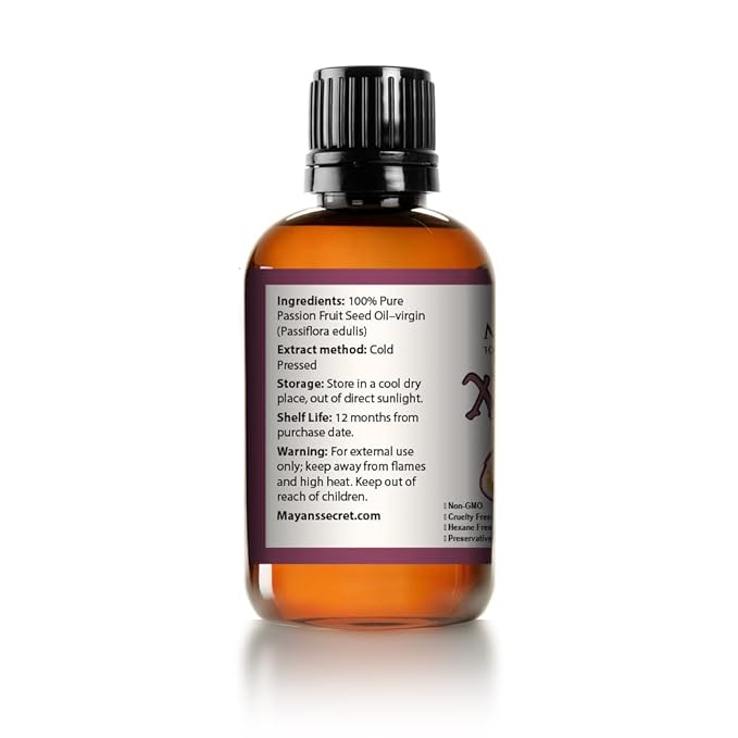 Mayan's Secret Passion Fruit Seed oil Maracuja Oil 100% Pure/Natural/Cold Pressed/Undiluted.