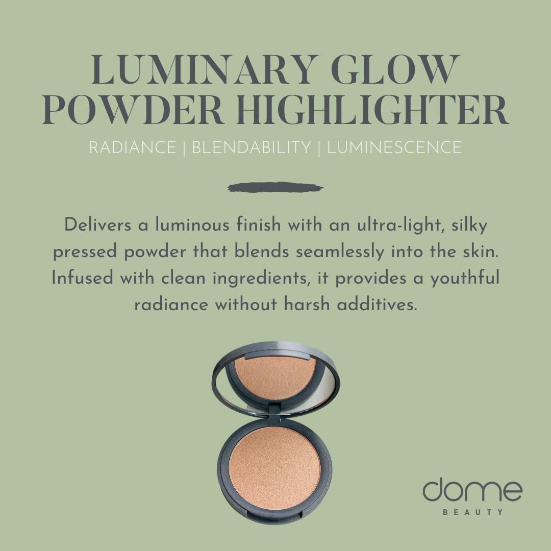 Luminary Glow Powder Highlighter - Hydrating Face Highlighter for Radiant Glow, Lightweight and Buildable Highlighter Makeup Powder, Clean Beauty Formula, Vegan and Cruelty-Free