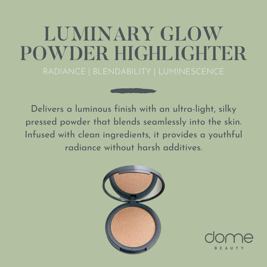 Luminary Glow Powder Highlighter - Hydrating Face Highlighter for Radiant Glow, Lightweight and Buildable Highlighter Makeup Powder, Clean Beauty Formula, Vegan and Cruelty-Free