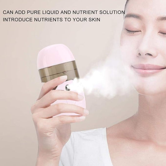 mister Sprayer, 50ml Portable Handheld USB Facial Mister, Facial Steamers for Skin Care, Face Moisturizing, Home, Office, Travel ()