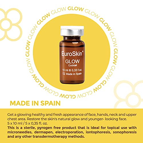 Glow. Get a glowing healthy and fresh appearance of face, hands, neck and upper chest area. Aestheticians' favorite liquid ampules. Ampollas liquidas favorita por las esteticistas.