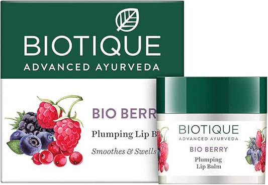 Biotique Bio Berry Plumping Lip Balm 12 Gm I Soothes & Swell Lips I Unscented Lip Repair Lip Balm for Dry, Cracked Lips I For Men, Women, and Children. Great for Gifts