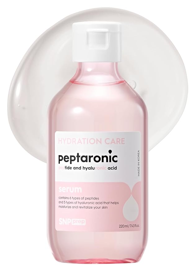 [K Beauty Snp] Peptaronic Skincare Serum | Peptide and Hyaluronic Acid Face Serum | Firming, Soothing, and Moisturizing for Dry Skin Types | Korean Face Skin Care for Gift | 7.43 Fl Oz