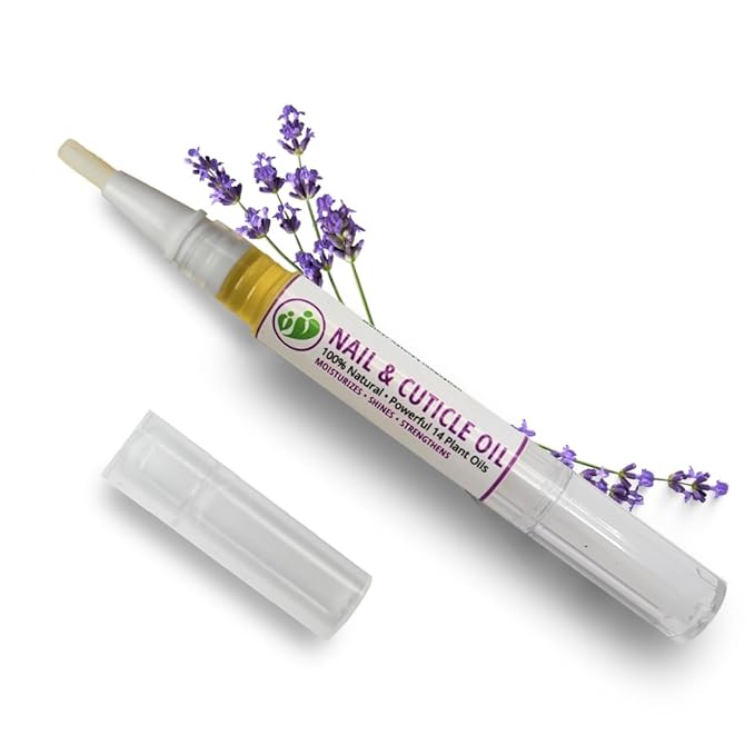 All Natural Nail Oil Cuticle PEN by MONA Brands | Restores & Protects Damaged Cuticles & Nails | Moisturizes, Strengthens, Soothes, Shines | (1-PK LAVENDER (2.5 mL))