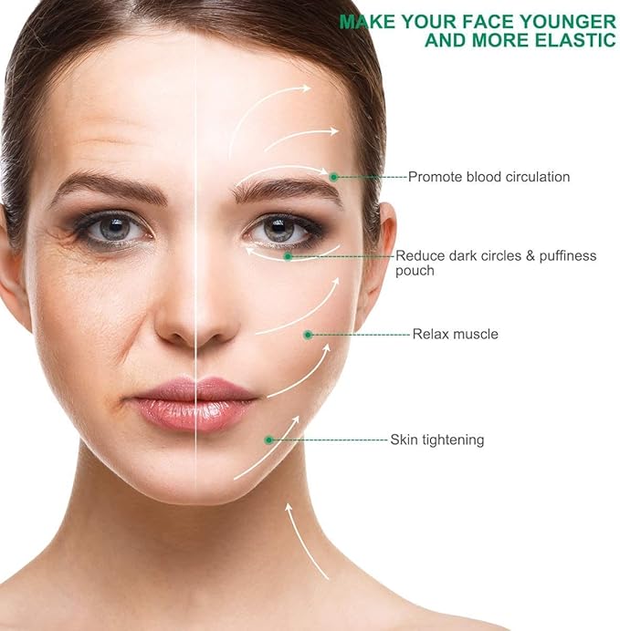 Large Gua Sha Heart Natural Jade Stone for Face to Lift, Decrease Puffiness and Tighten