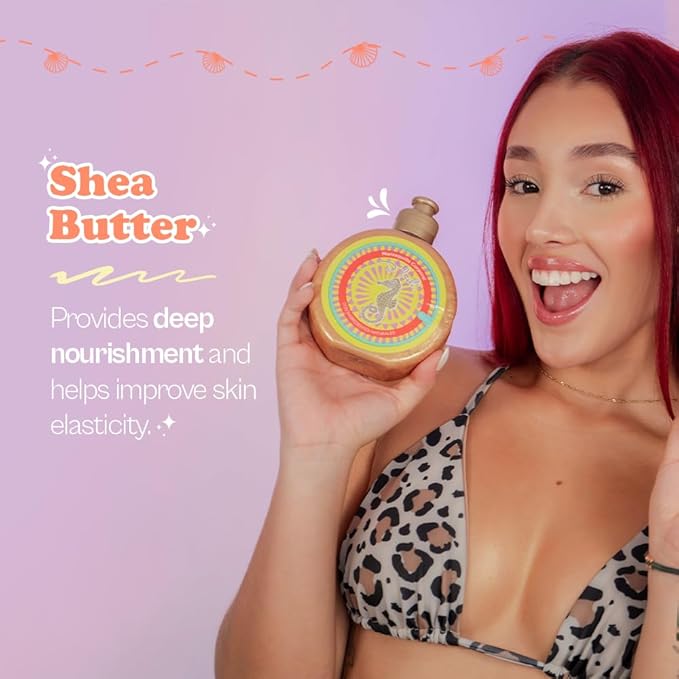 Kaba D'Luchi Body Butter Made With Natural Coconut Oil and Vitamin E, Provides Intense Nourishment & Hydration, Moisturize Skin, With Golden Glitter, 10 Oz