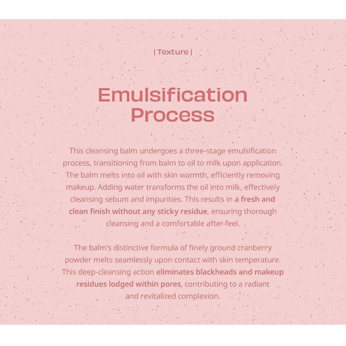 Purifying Cleansing Balm, Sherbet-Type Formulation, Practical Grinder Type - effectively eliminating makeup residue and blackheads without causing dryness or irritation