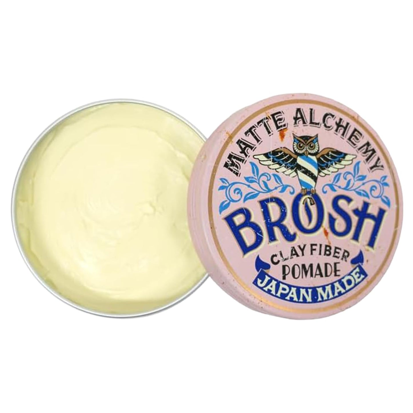 Clay Fiber Pomade with Medium Hold & Matte Finish, Lightweight Water-Based Styling Paste for Men, 4 Oz