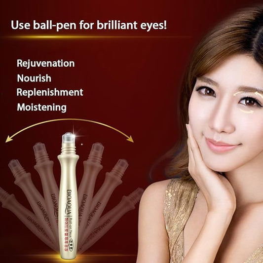 BIOAQUA Gold Essence Collagen Eye Cream Anti Dark Circle Wrinkle Repairing Ball-Pen Plant Extracts Moisturize Charm