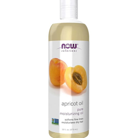 NOW Foods Solutions, Apricot Kernel Oil, Hair Moisturizer, Rejuvenating Skin Oil, Softens Fine Lines, 16-Ounce