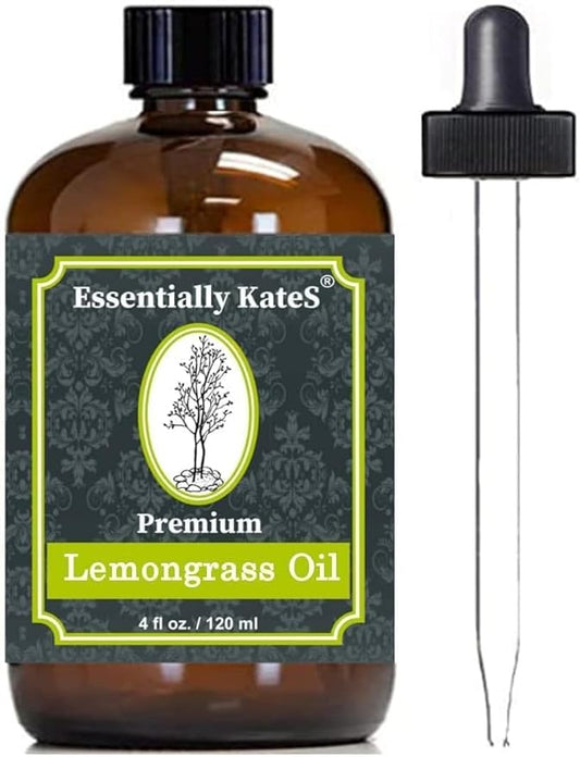 Lemongrass Essential Oil 4 Fl Oz - 100% Pure and Natural - Hair Care, Home Diffusers, Skin Care, Aromatherapy, Massage and Humidifiers, and Garden Care
