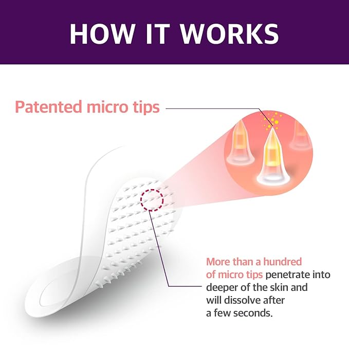 Micro dot-style Blemish Pimple Patch 8 Ct - Invisible Acne Zit Patch Centella Asiatica Hyaluronic Acid for Face Blackhead Dark Spot Facial Skin Care Products