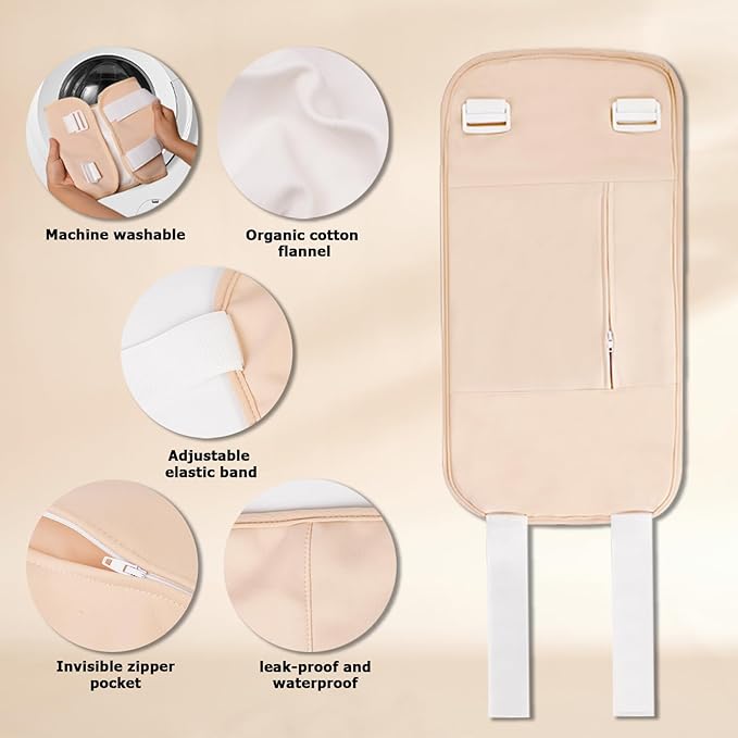 Organic Cold Pressed Unrefined Castor Oil (16oz/473ml), Castor Oil Pack Kit with Organic Cotton Wrap for Waist, Knees, Neck