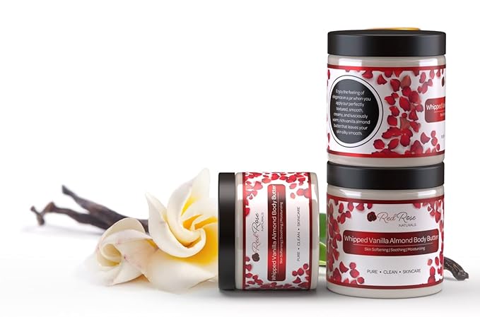 Whipped Body Butter, Scented Vanilla Body Moisturizer 8 oz., Coconut Oil & Shea Butter for Sensitive, Dry Skin, Non-Greasy, Soft & Creamy, Natural Skincare for Women & Men – Vegan