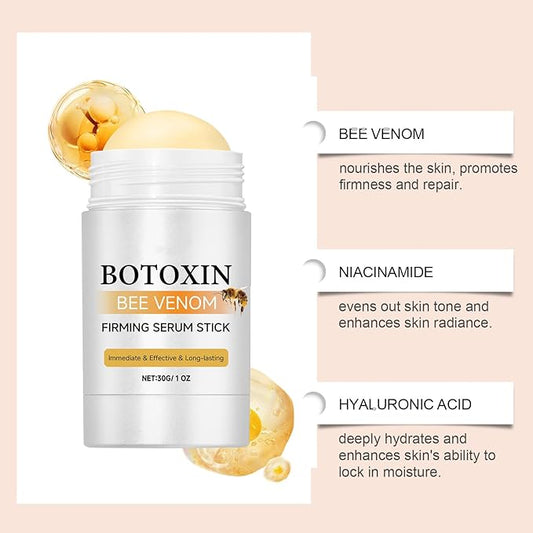Bee Venom Firming Serum Stick, Advanced Firming & Wrinkle-Reducing Cream, Restore Skin Elasticity,Lifts, Plumps and Firms Skin, Natural Bee Venom Serum for All Skin Types