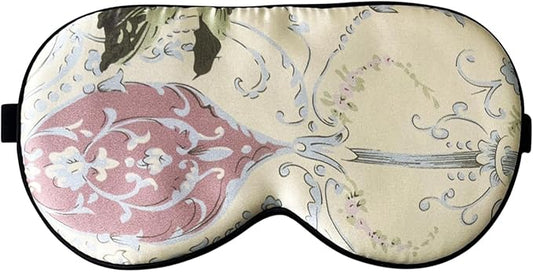 Maxfeel 100% Pure Silk Eye Mask Sleep Eye Mask Eye Cover Eyeshade Sleeping Eye Mask Floral Colors (#28)