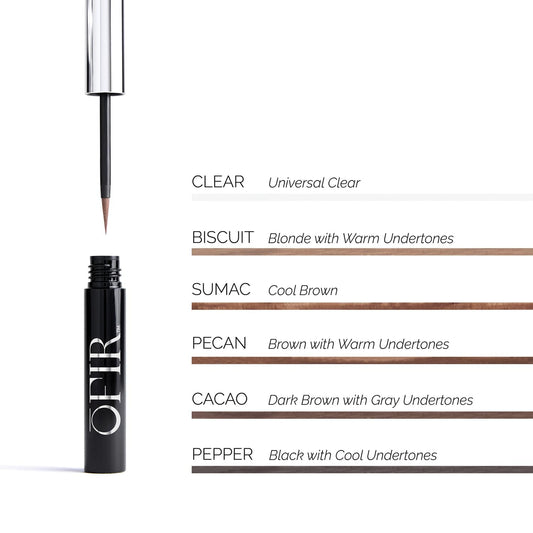 OFIR Brow Tonic Serum Browliner | Smudge-Proof Matte Finish | Hybrid Makeup & Skincare with Hyaluronic Acid & Plant Extracts | Strengthening | Cruelty-Free Brow Serum | Sumac - Cool Brown, 0.057 Oz