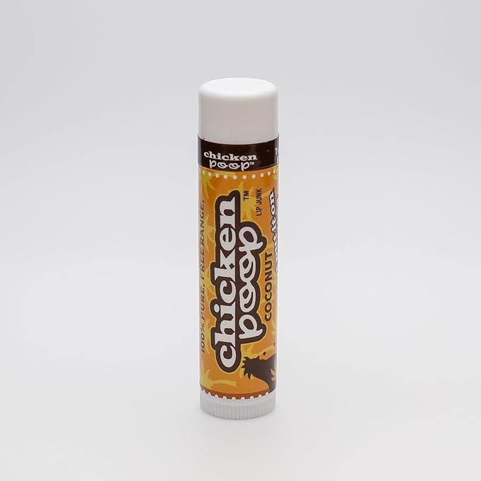 Chicken Poop Lip Balm Simone Chickenbone Coconut Duo 100% Natural Moisturizer for Dry Chapped Lips, 0.15 oz (Pack of 2)