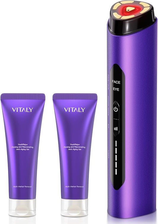 Skin Tightening Face Machine, Facial Massager Light Therapy for Face, 3 in 1 Microcurrent Facial Device Home Use Anti-Aging Device, 5 Level for Facial Firming, Wrinkle, Lifting, Toning, Glow Boost