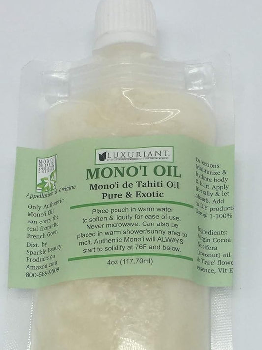 Luxuriant Monoi de Tahiti Oil, Pure & Exotic Body Oil, Natural Moisturizer, All Natural, Concentrated (4 oz)