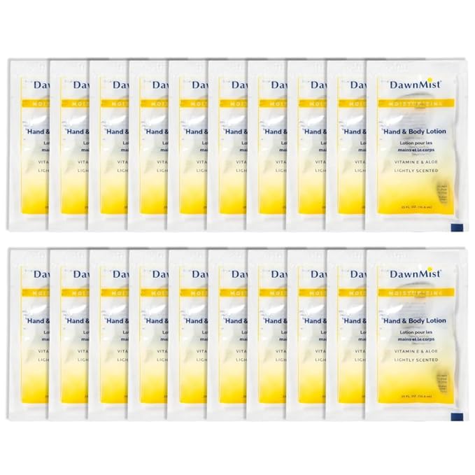 Dukal PH10 Hand and Body Lotion, Single-Use Packet, 0.35 oz, Pack of 20