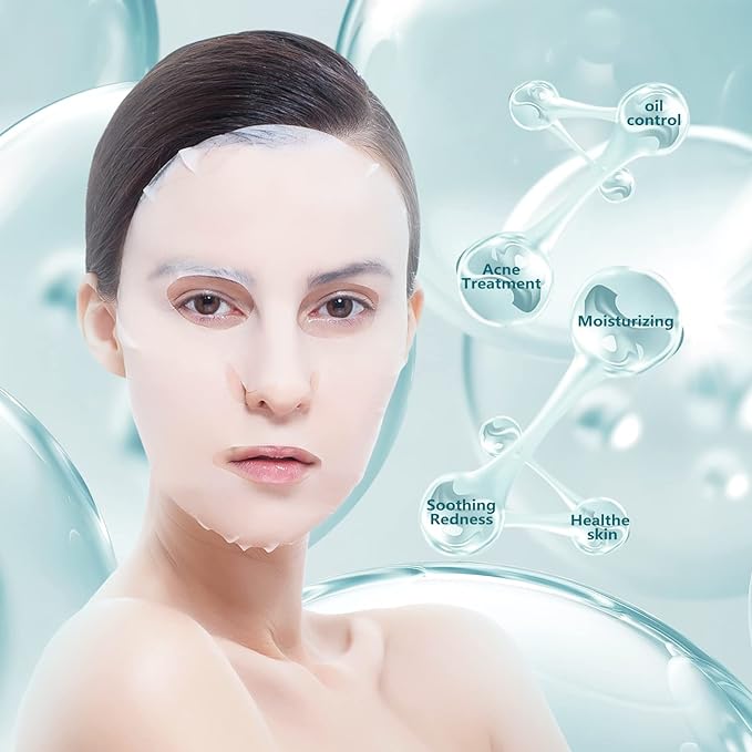 Facial Mask Anti Acne Face Masks Skin Care, Sheet Masks With Salicylic Acid Sheet For Acne Prone Hydrating Moisturizing Skincare for Scar Breakouts Pimple Beauty Oil Control Redness 10 Sheets